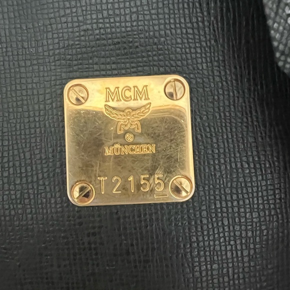 MCM Black Satchel with Gold Hardware - Picture 15 of 15